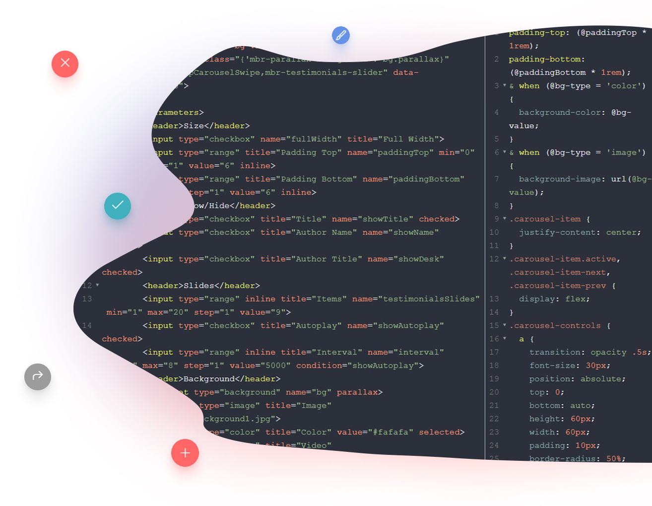 mobirise code editor